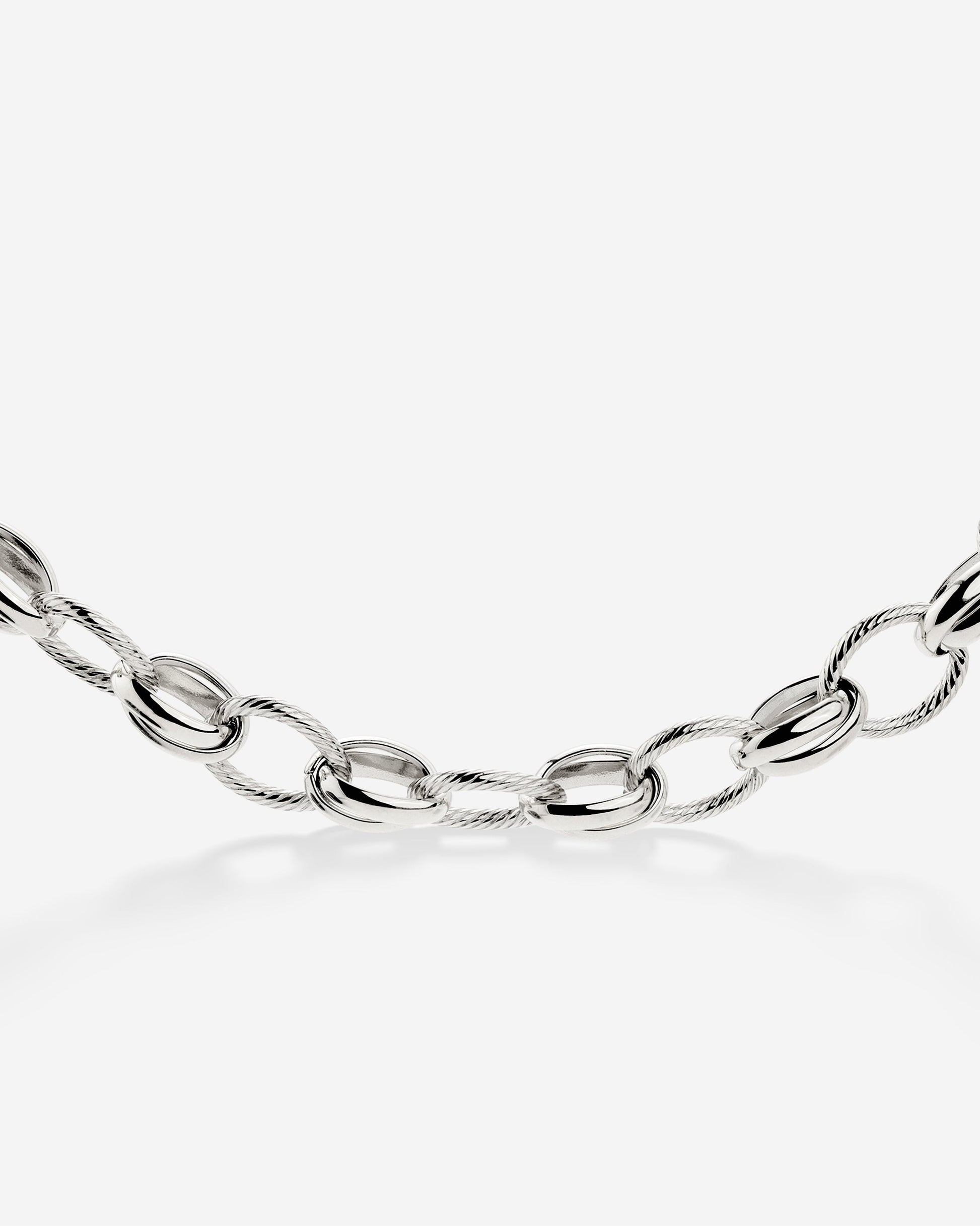 Chunky Twisted Links Collana Argento