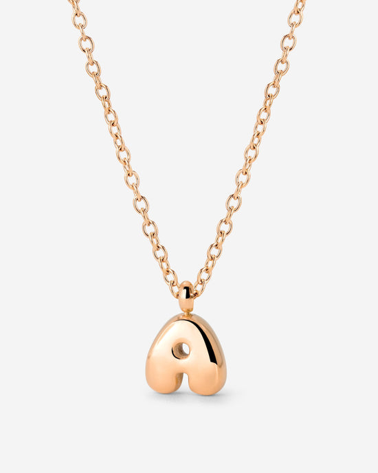 Bubble Letter Collana Oro Rosa