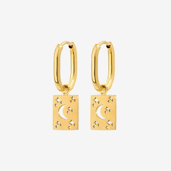 Midnight Lover Oval Hoops Baby Oro