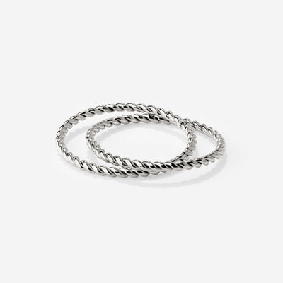 Twisted Anello Duo Argento