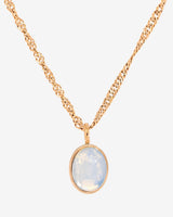 Oval Pendant Collana Oro Rosa