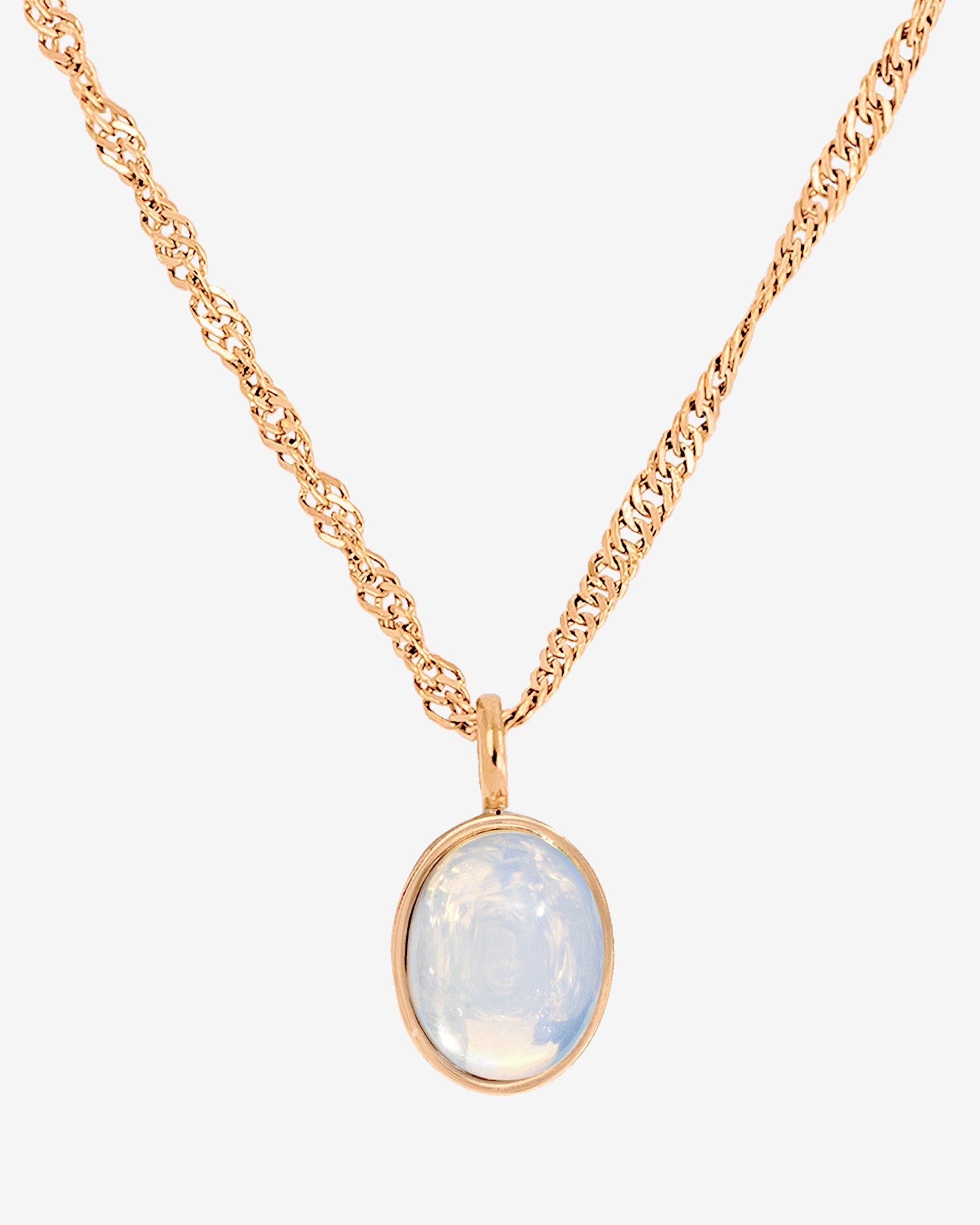 Oval Pendant Collana Oro Rosa