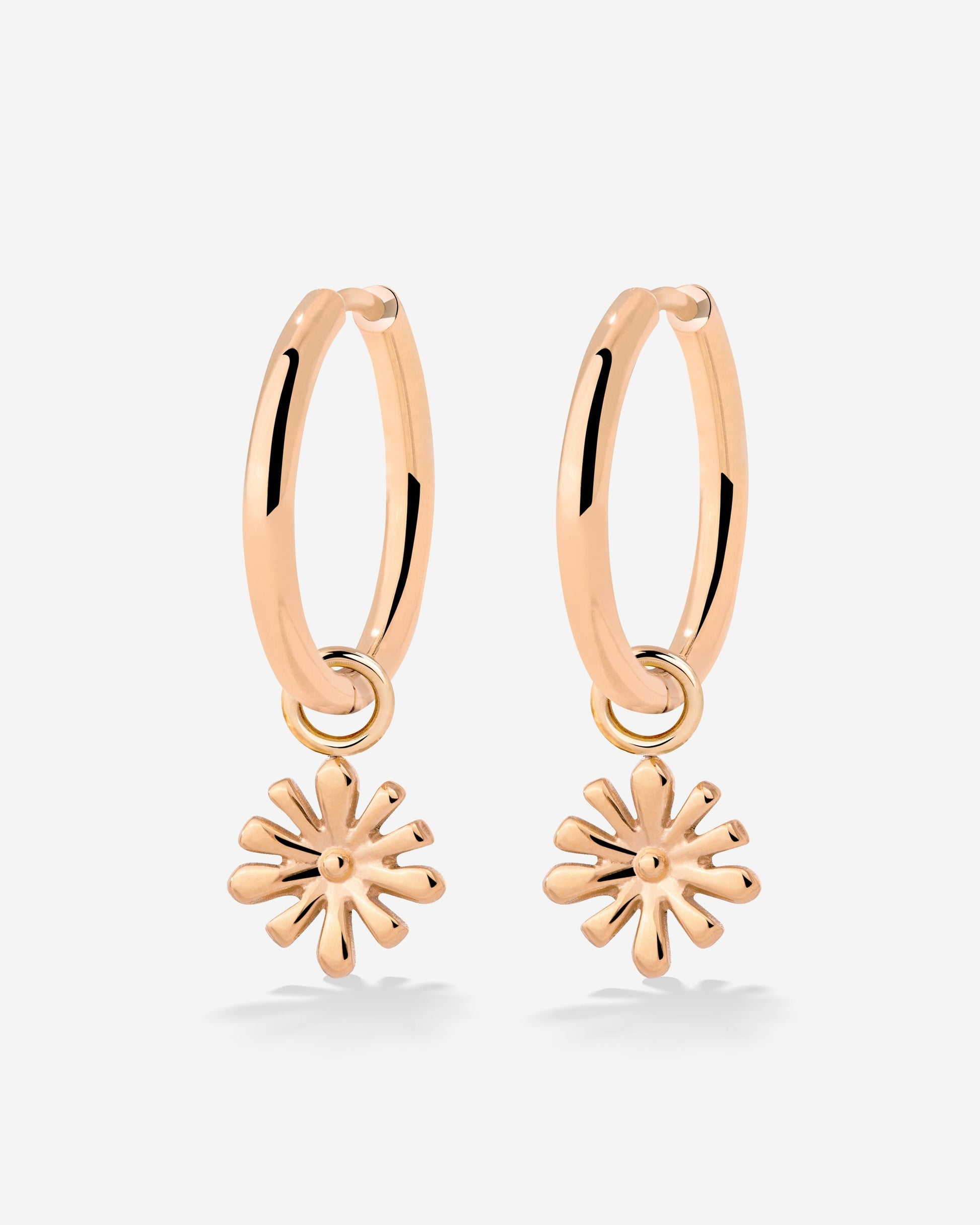 Flowery Hoop Set Medium Oro Rosa