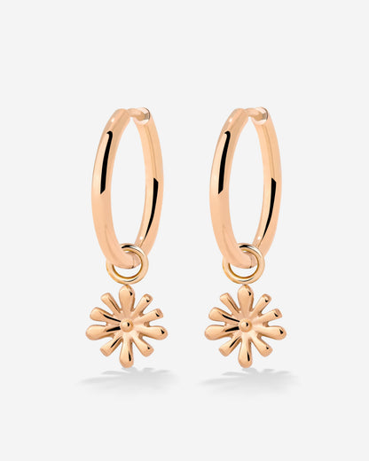 Flowery Hoop Set Medium Oro Rosa