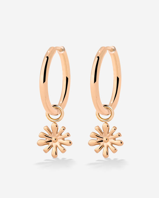 Flowery Hoop Set Medium Oro Rosa
