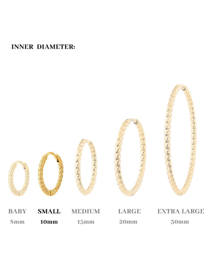 Twisted Hoop Set Small