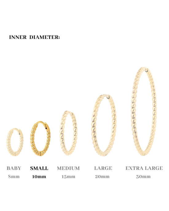 Twisted Hoop Set Small