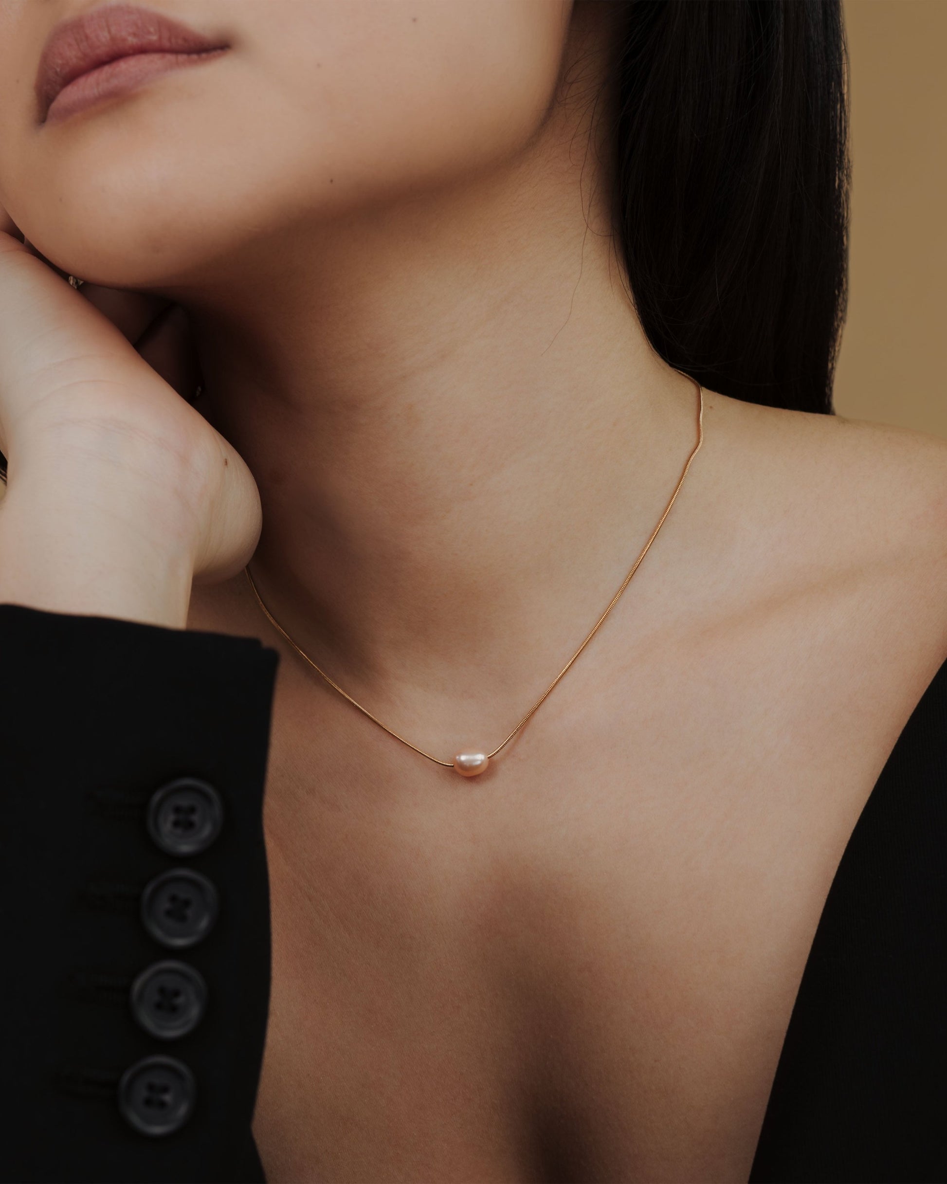 Blush Pearl Collana Oro Rosa