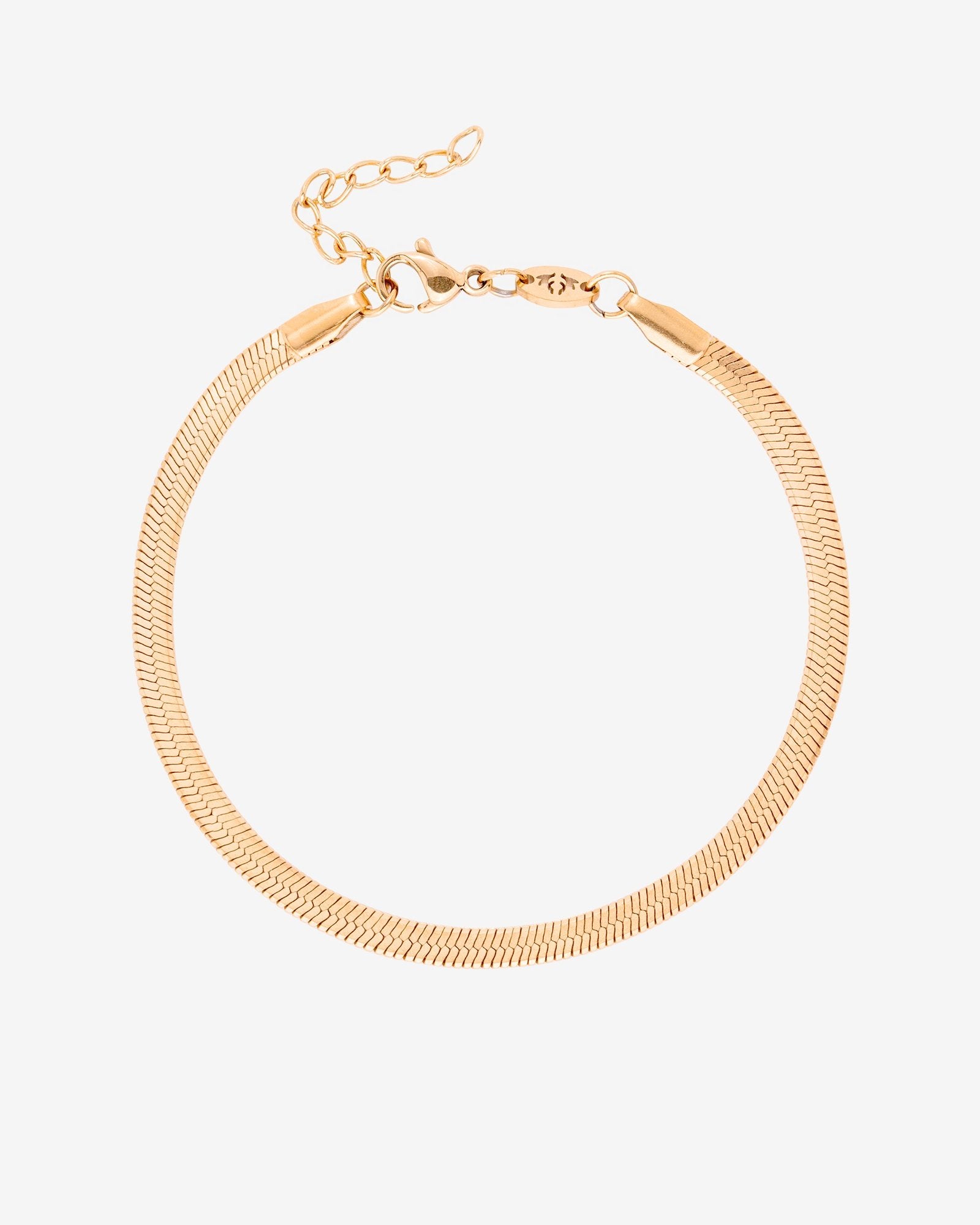Slim Herringbone Bracciale Oro Rosa