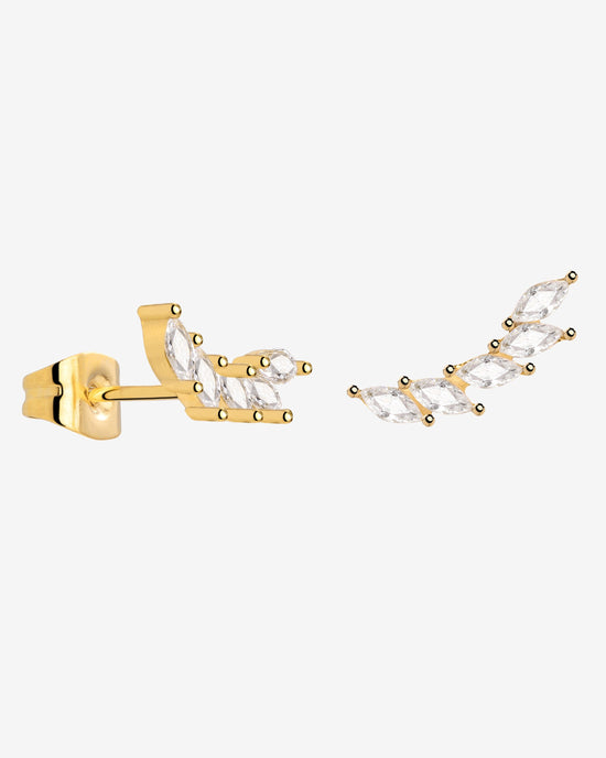 Sparkle Leaf Orecchini Oro