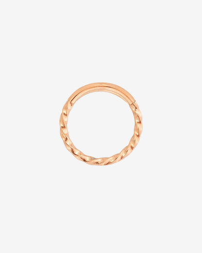 Twisted Click Piercing Oro Rosa