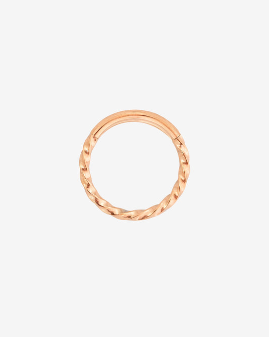 Twisted Click Piercing Oro Rosa