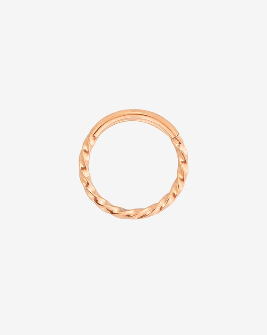 Twisted Click Piercing Oro Rosa
