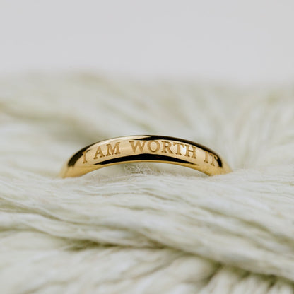 I am worth it Anello Oro