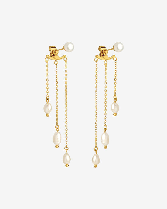 Annas Sparkle Pearl Studs Oro