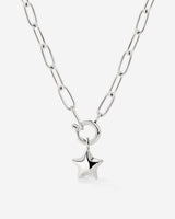 Nova Oval Links Collana Set Argento