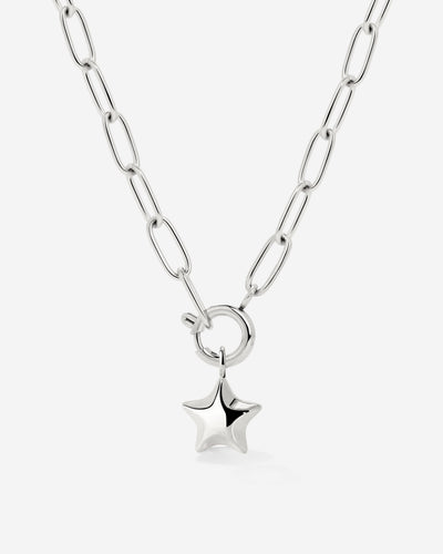 Nova Oval Links Collana Set Argento