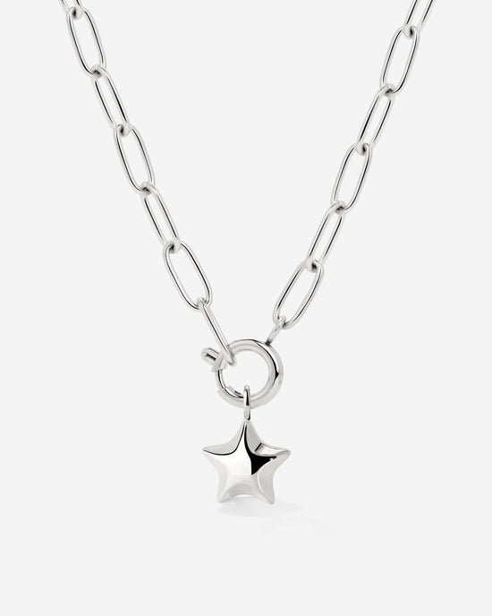 Nova Oval Links Collana Set Argento