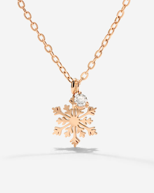Sparkling Snowflake Collana Oro Rosa