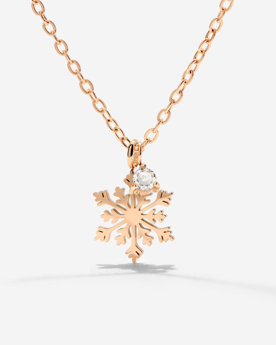 Sparkling Snowflake Collana Oro Rosa