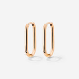 Oval Hoops Small Oro Rosa