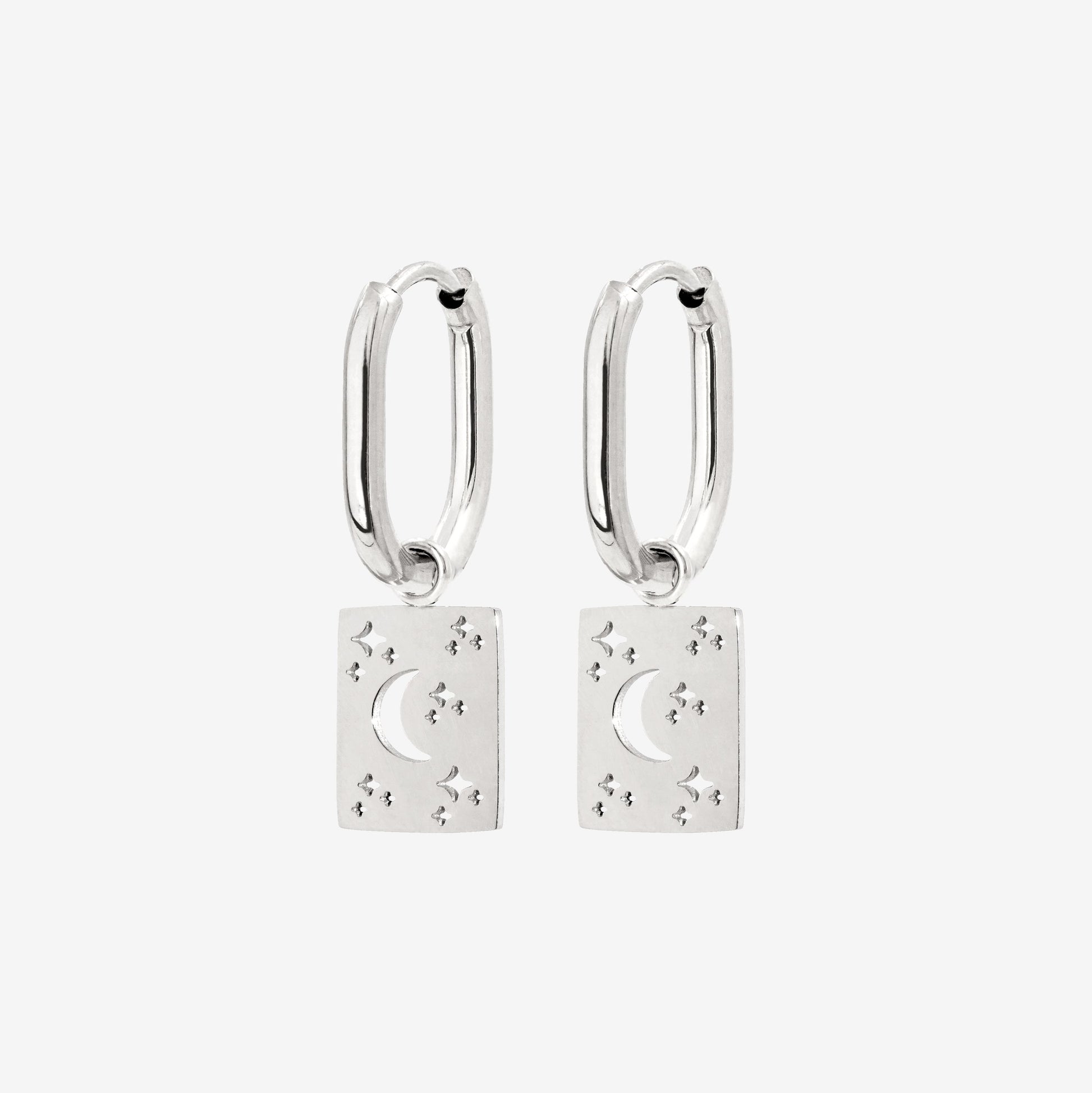 Midnight Lover Oval Hoops Baby Argento
