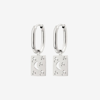 Midnight Lover Oval Hoops Baby Argento
