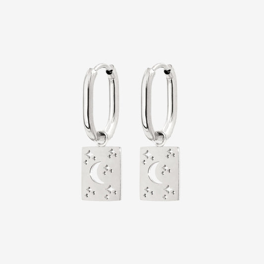 Midnight Lover Oval Hoops Baby Argento