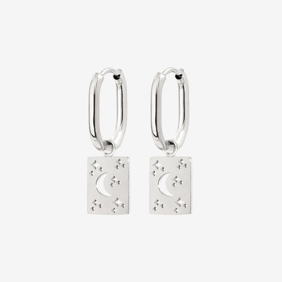 Midnight Lover Oval Hoops Baby Argento