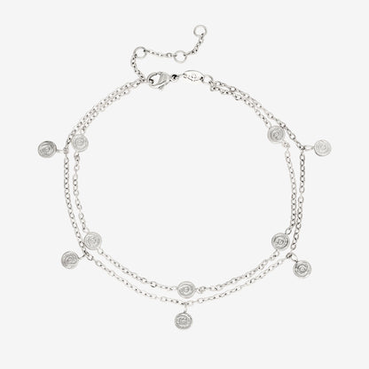 Swirl'n Double Cavigliera Argento