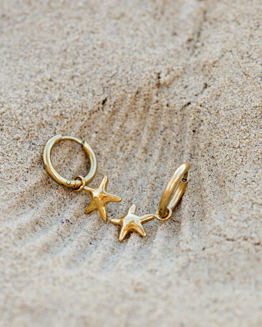 Sea Star Hoop Set Small Argento