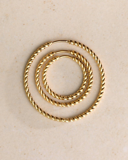 Twisted Hoops Extra Large Oro