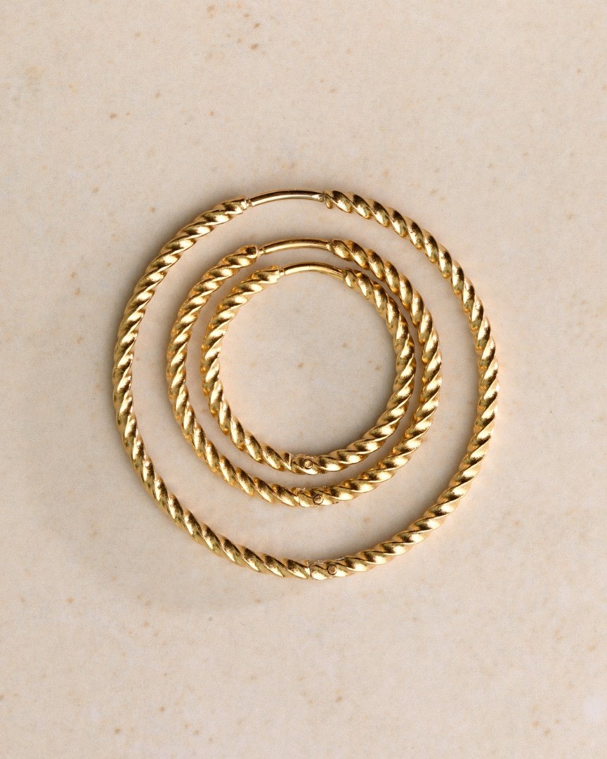 Twisted Hoops Extra Large Oro