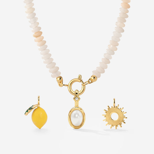 Blushstone Charm Collana Set