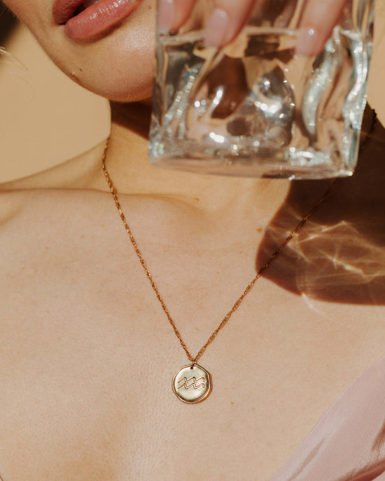 Zodiac Collana - Acquari Oro Rosa