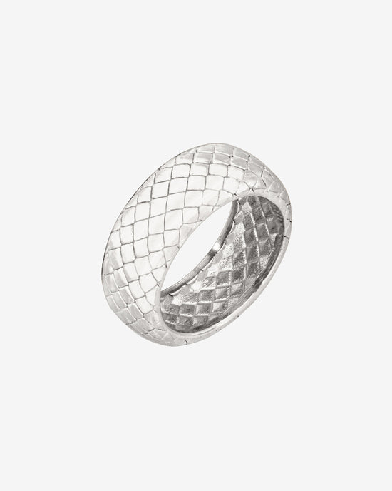 Snake Skin Anello Argento