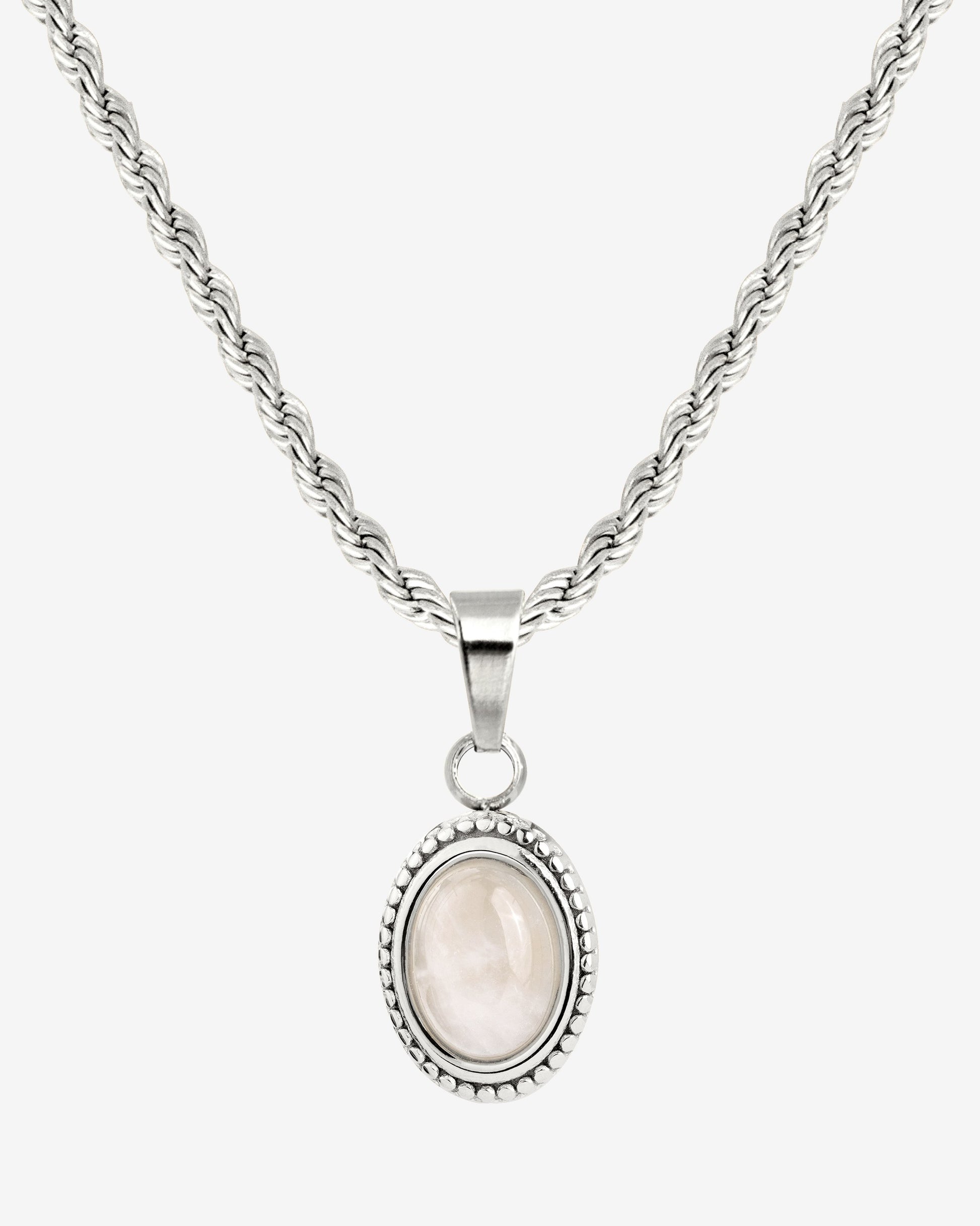 Blush Quartz Collana Argento