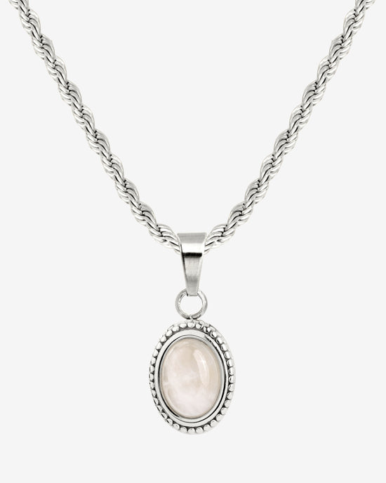 Blush Quartz Collana Argento