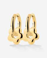 Chunky Bubble Flower Hoop Set Medium Oro