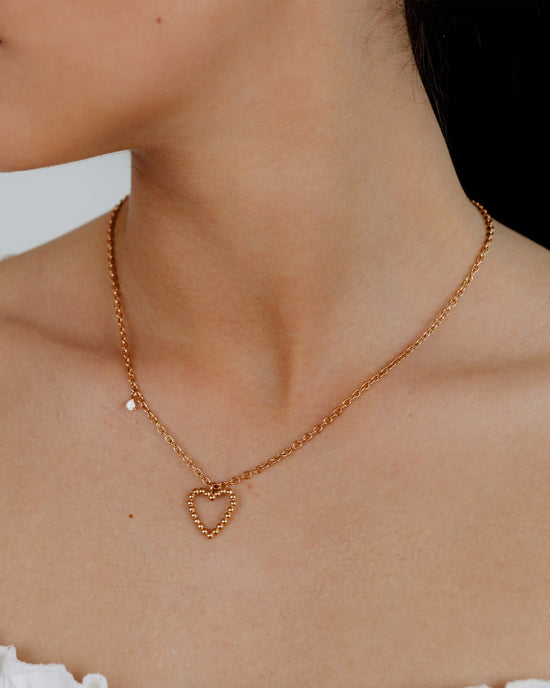 Heart of Gold Collana Oro Rosa