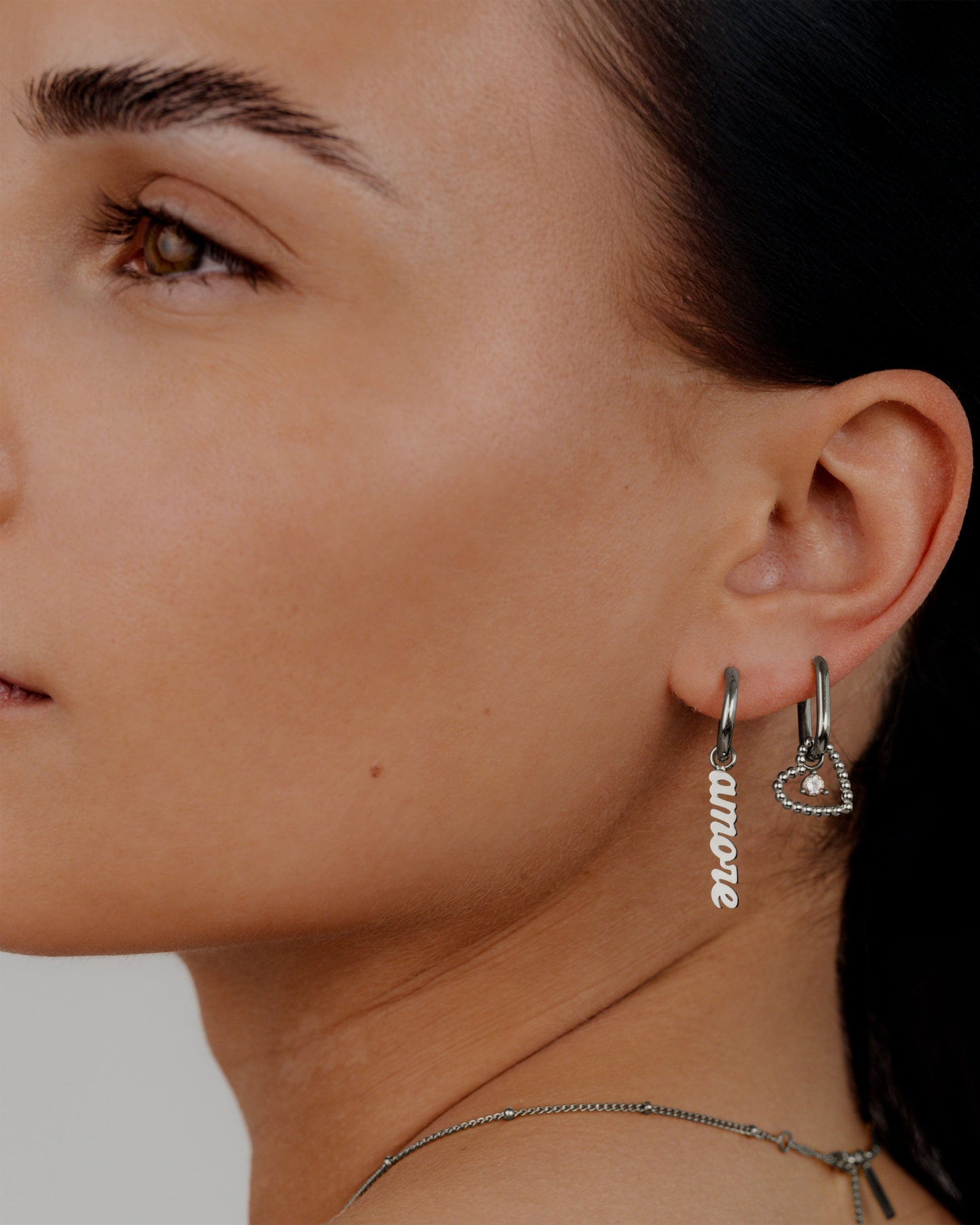 Amore puro Hoop Set Small Argento