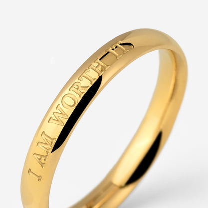 I am worth it Anello Oro
