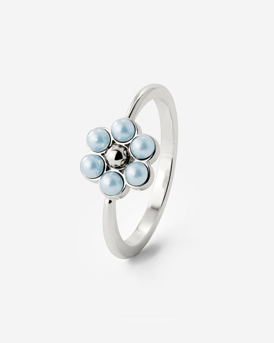 Forever Blue Daisy Anello Argento