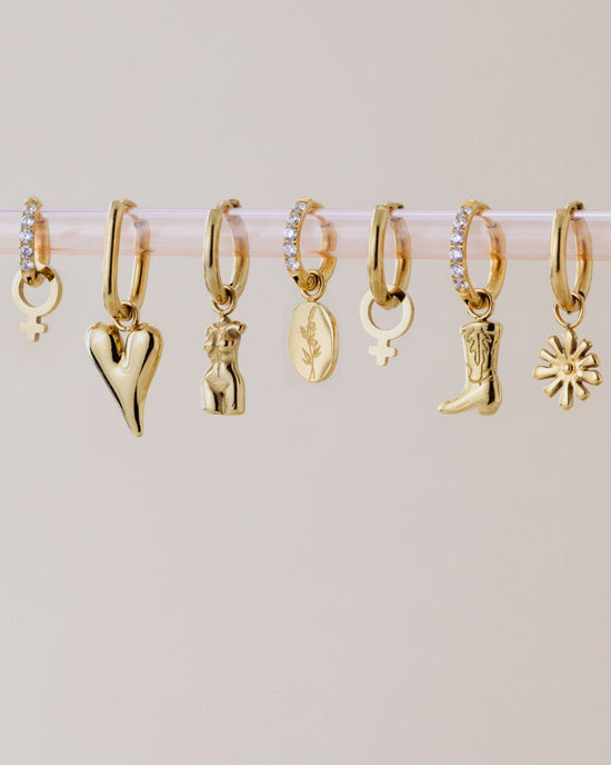 Female Icon Glimmer Hoop Set Baby Argento