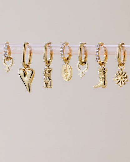 Female Icon Glimmer Hoop Set Baby Argento