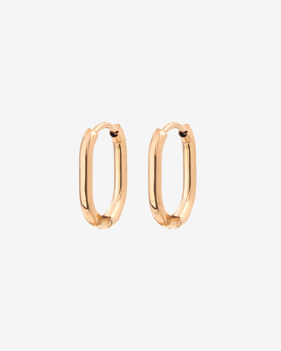 Oval Hoops Baby Oro Rosa