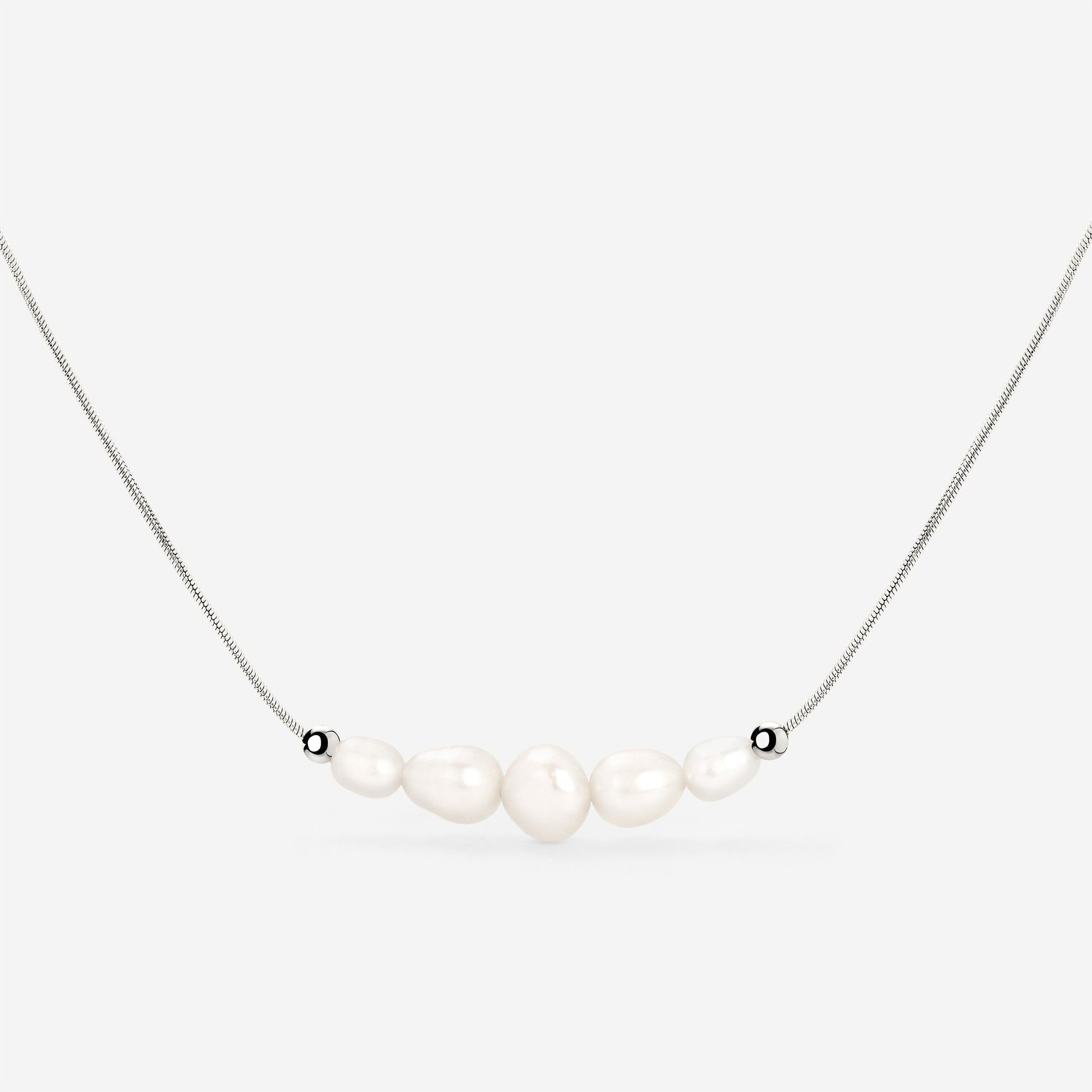 Pearlessence Choker Argento