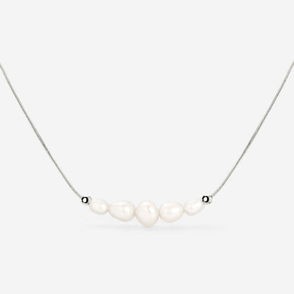 Pearlessence Choker Argento
