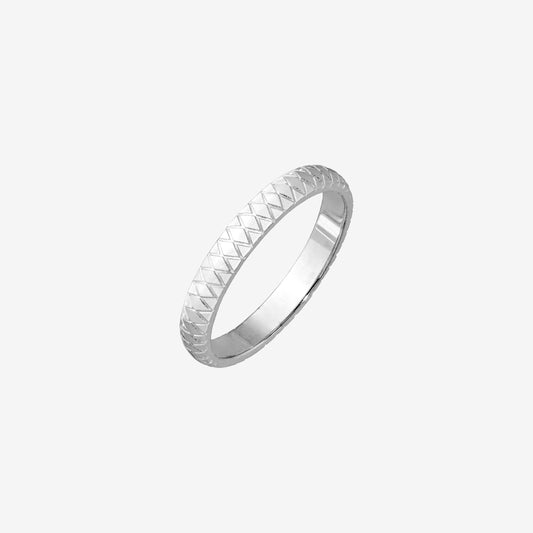 Cute Pattern Anello Argento