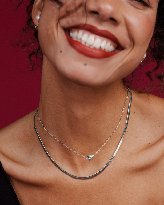 Flowy Heart Collana Bundle Argento